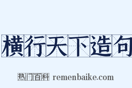 横行天下造句是什么意思的图片